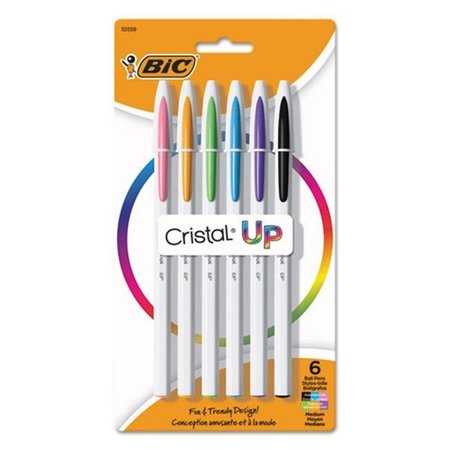 ECOLUTION Ecolutions MSUPAP61AST 1.2 mm Cristal Up; Ballpoint; Assorted Color - 6 per Pack MSUPAP61AST